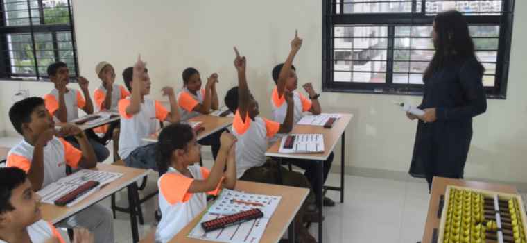 Kids in a Abacus Class